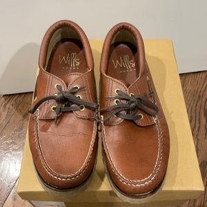 Wills vegan men’s brown boat shoes size 9 / 43